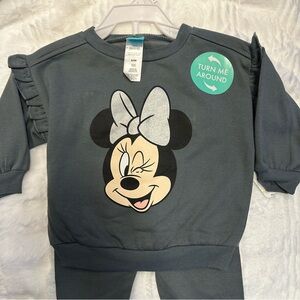 Disney Minnie Mouse Ruffled Baby Sweatshirt Set w/ Pants